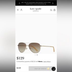 NWT Kate Spade sunglasses
